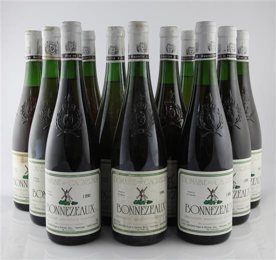 12 bottles of Domaine des Gagneries, Bonnézeaux Vertical, 1987(2), 1988(3), & 1990(7),